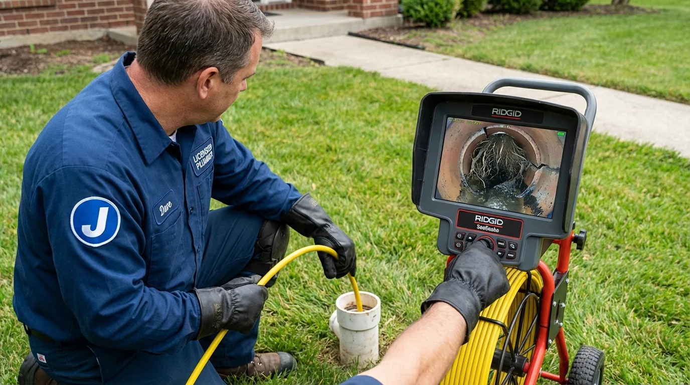 Sewer camera inspection being performed by Johns Plumbing LLC in Calipatria